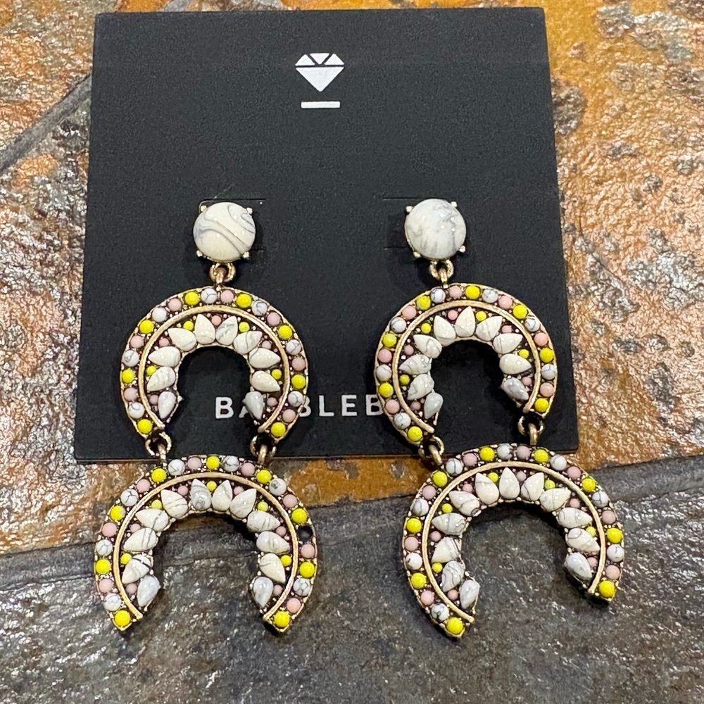 BaubleBar Crescent Statement Drop Earrings – NWOT